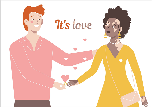 Vitiligo love story USA woman